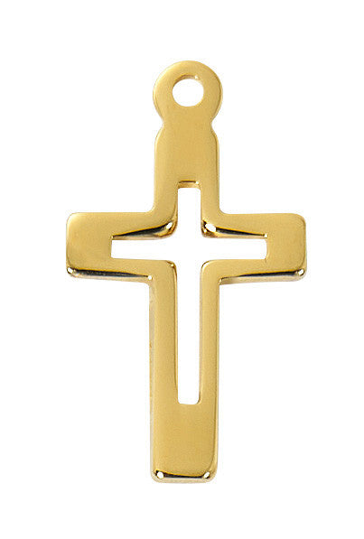 Necklace/Cross/G/SS/16-18"