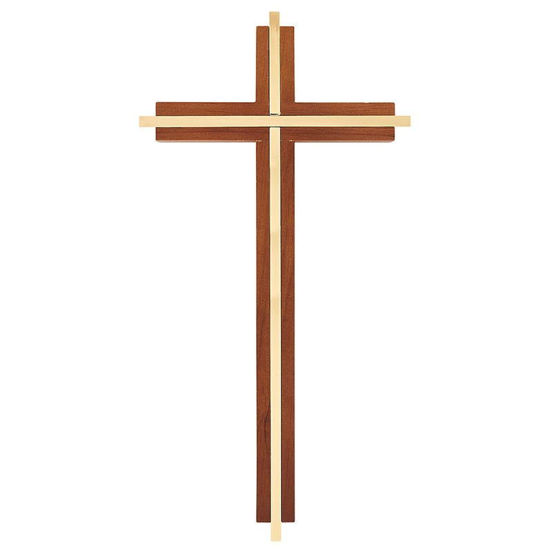 Cross/Walnut/Gold Plated/10"