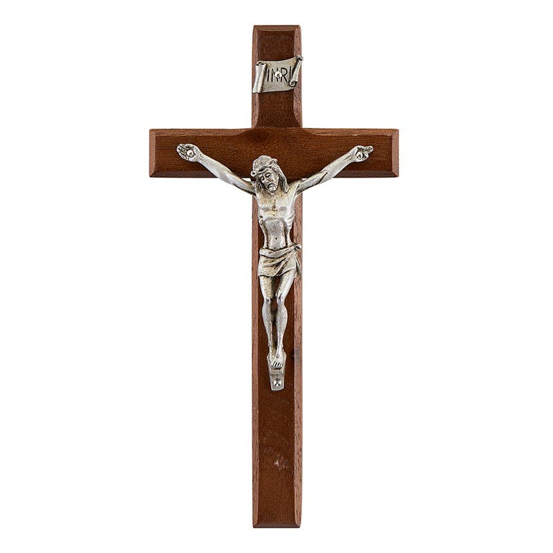 Crucifix-Walnut-6.25"-Pewter-3-JC636-E
