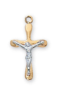 Necklace/G SS Tutone Crucifix