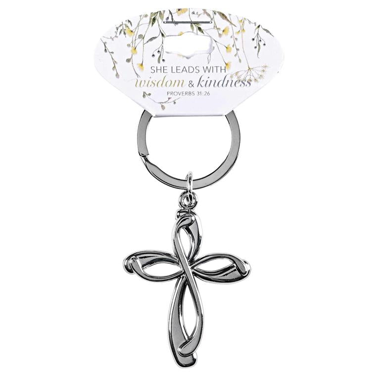 Keyring-Cross-She Leads With Wisdom-KC-824