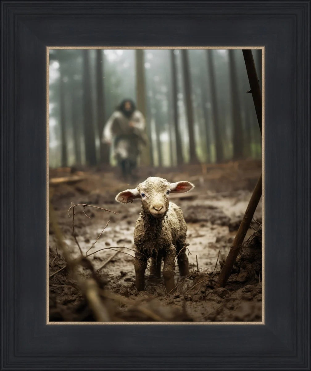 Print-11x14-Framed-The Good Shepherd Is On The Way