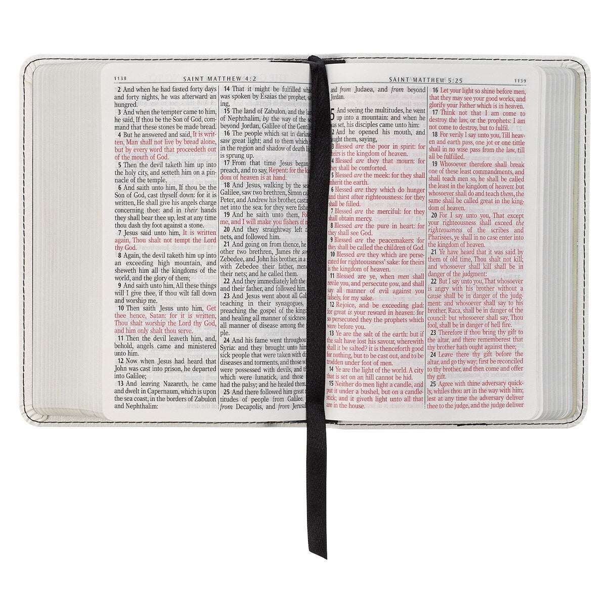Bible-KJV-Pearlized White-Compact-LP