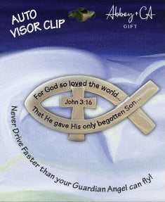 Visor Clip-Ichthus-John 3:16-KVC275