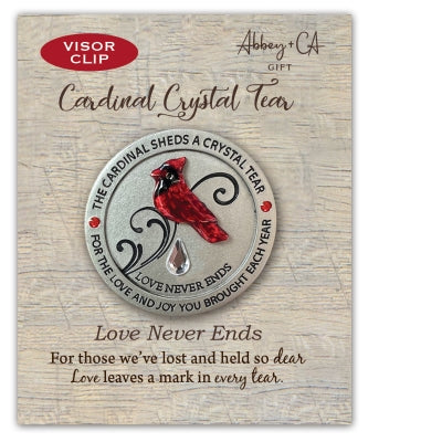 Visor Clip-Cardinal-Love Never Ends-Crystal