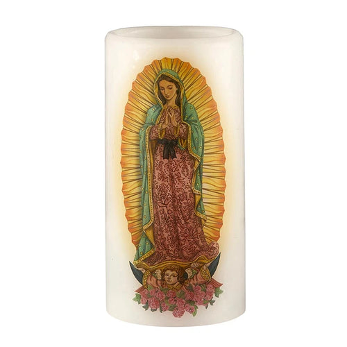 Candle-LED-Our Lady Of Guadalupe-6"