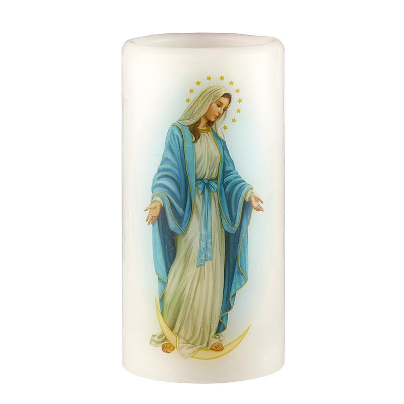 Candle-LED-Our Lady Of Grace-6"
