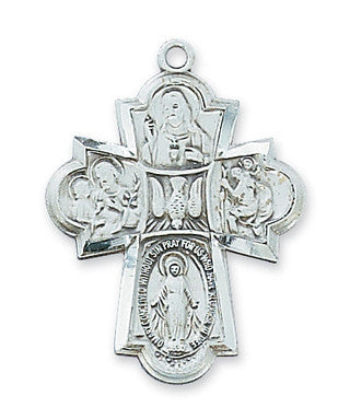 Necklace/SS/4 way/24" ch