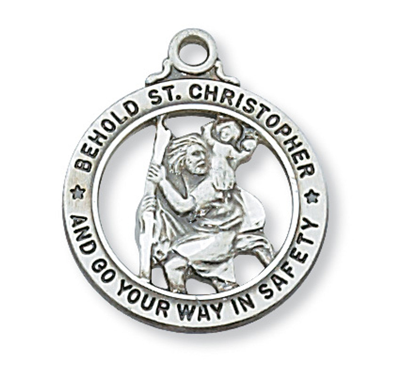 Necklace/SS/St Chris/20"/Open