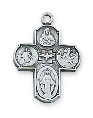 Necklace-SS-Four Way-STS Chain 18"