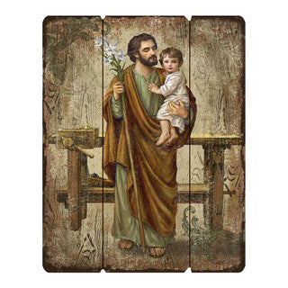 Sign-Wood Pallet-St. Joseph and Child