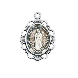 Necklace/SS/18"/OurLadyGuadalup
