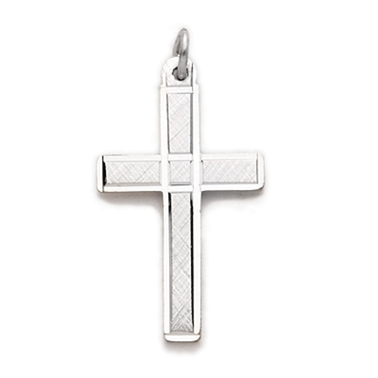 Necklace-18"-SS Box Cross
