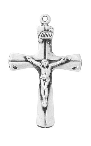 Necklace-SS-Crucifix-Flared-20"
