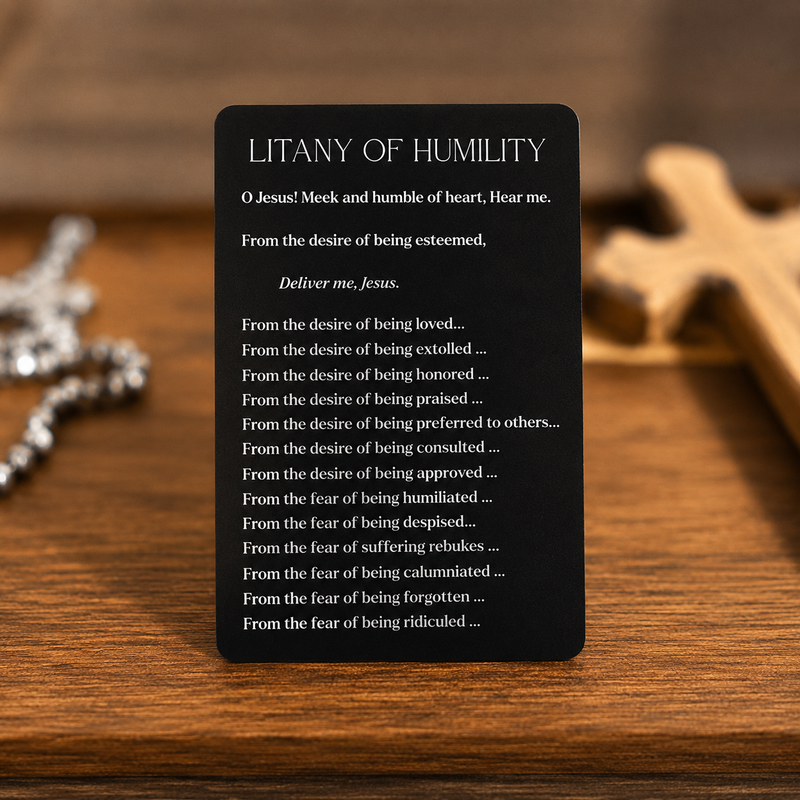 Prayer Card-Metal-Litany of Humility