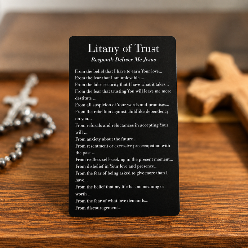 Prayer Card-Metal-Litany of Trust
