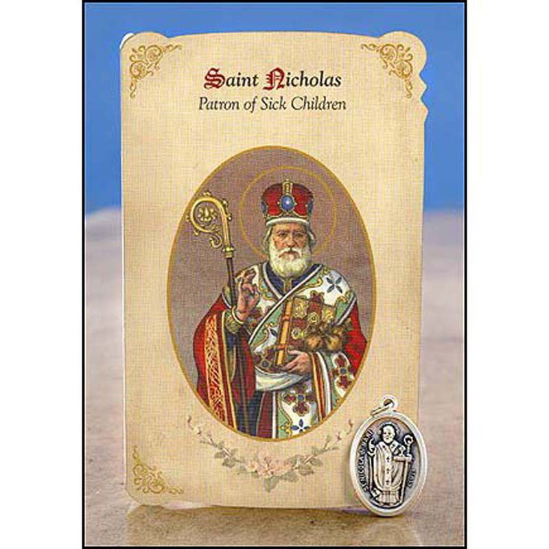 Medal-Healing Prayer Card-St. Nicholas-MC019