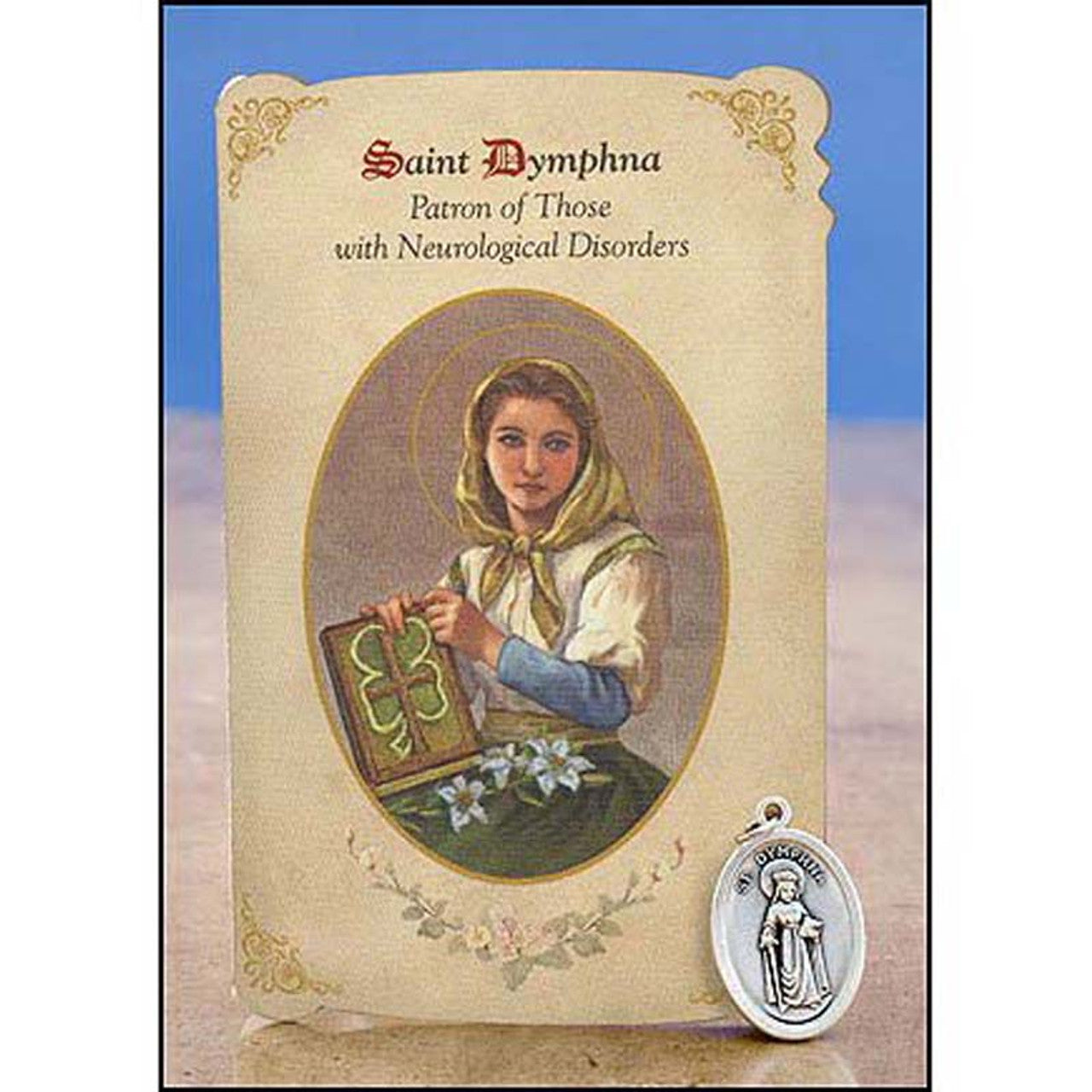 Medal-Healing Prayer Card-St Dymphna-Neurological-MC038
