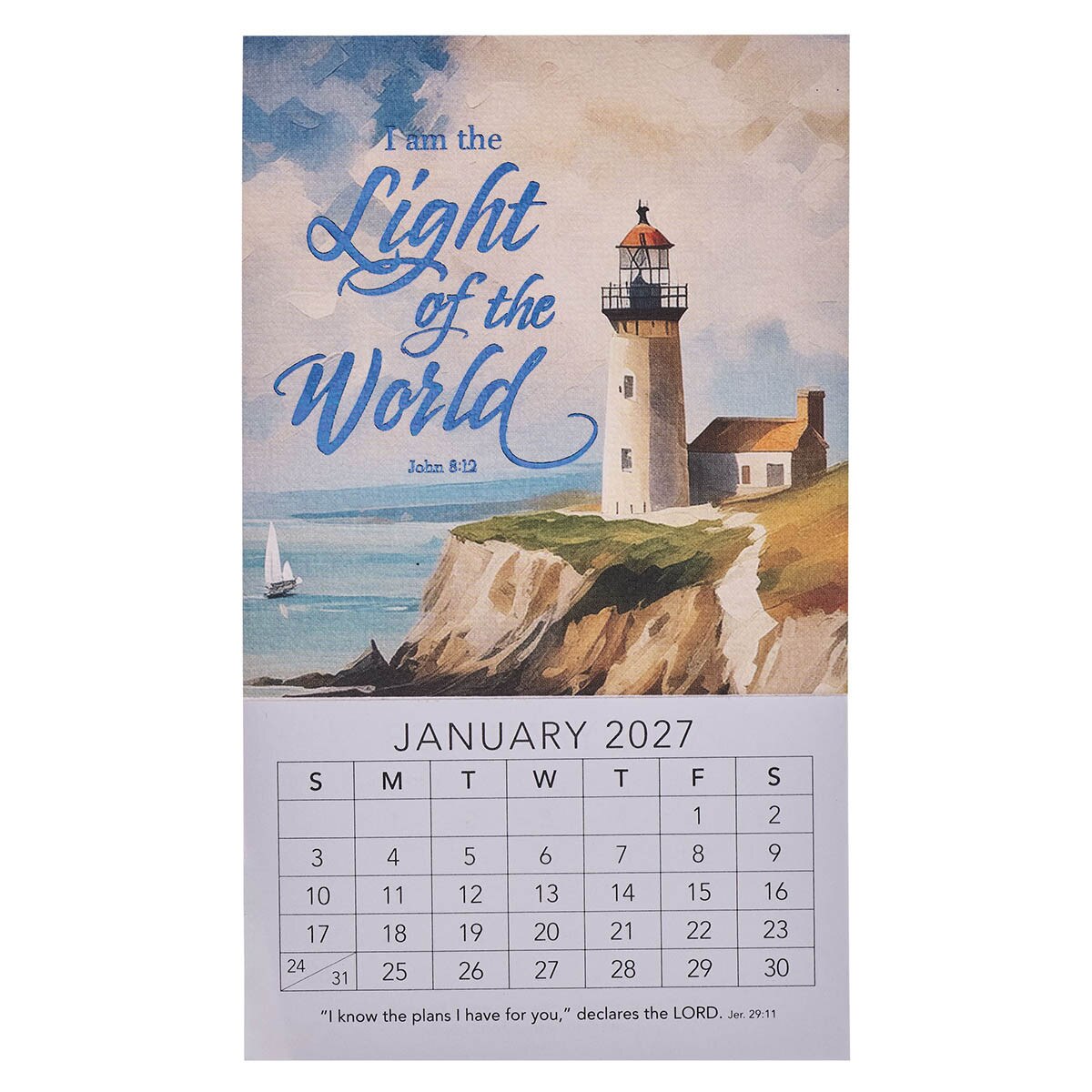 Calendar-2027-Mini Magnetic-Jhn 8:12-Light Of The World