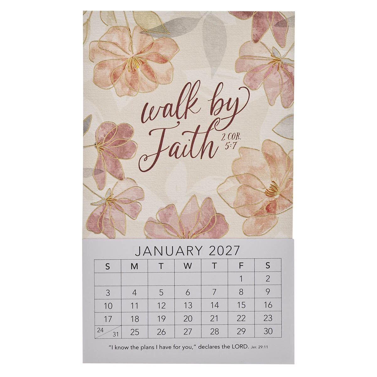 Calendar-2027-Mini Magnetic-2Co 5:7-Walk By Faith