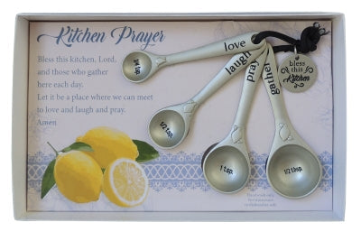 Measuring Spoons-Kitchen Prayer-Lemon