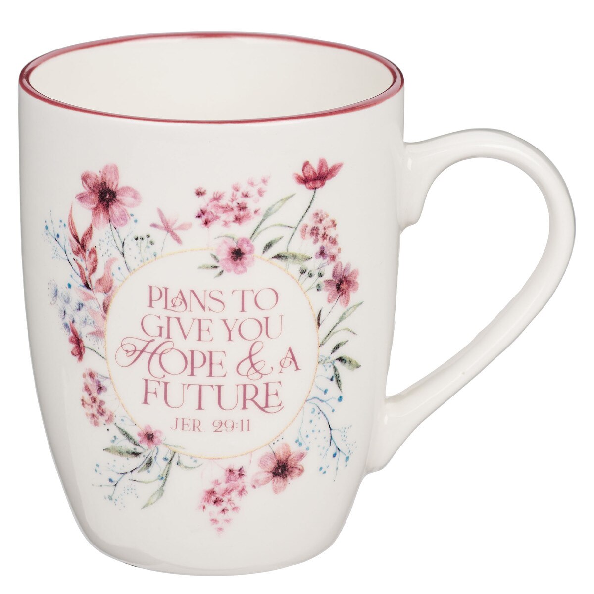 Mug-Plans To Give You Hope-Pink Wreath