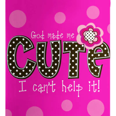 Sport Bottle-12oz-Pink-God Made Me Cute