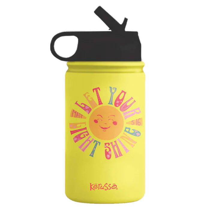 Sports Bottle-12oz-Yellow-Mat 5:16-Let Your Light Shine