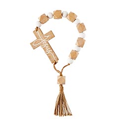 Door Hanger-Jesus-Wood/Jute