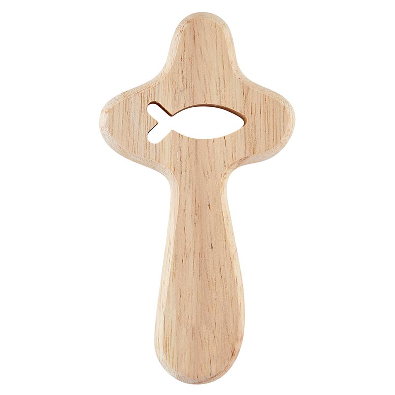 Cross-Handheld-Fish Cutout-Wood