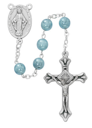 Rosary-Blue Swirl