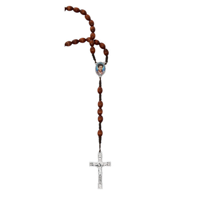 Rosary-Carlos Acutis-Wood-Brown