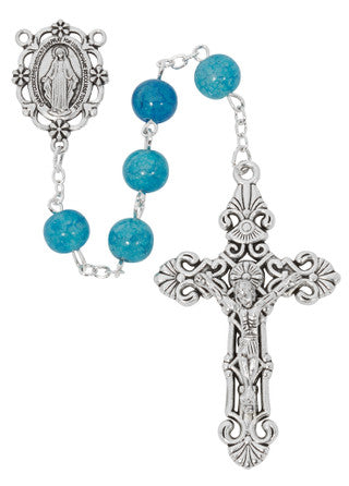 Rosary-Blue Glass-8MM