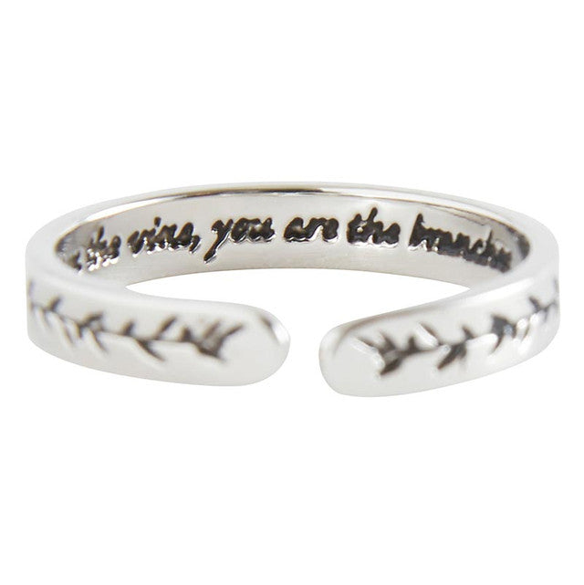 Ring-Jesus Is The Vine-Gold & Silver