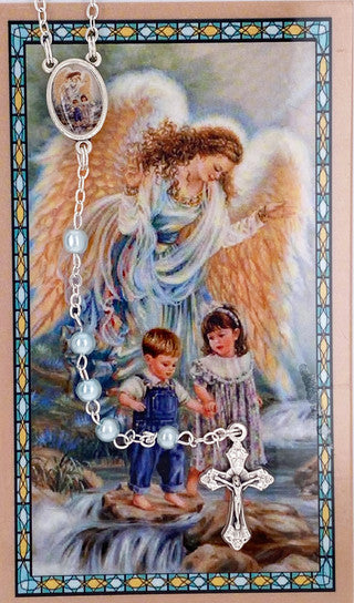 Rosary-Guardian Angel-Blue-W/Prayer Card