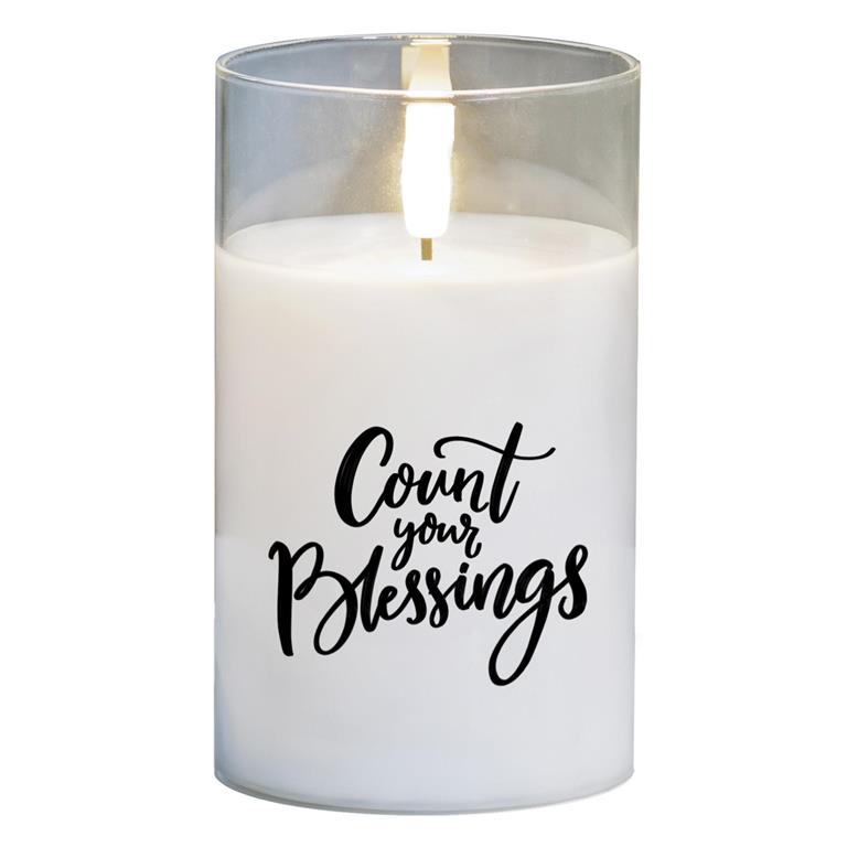 Candle-LED-Count Your Blessings-4"-PGC-04-51SWH