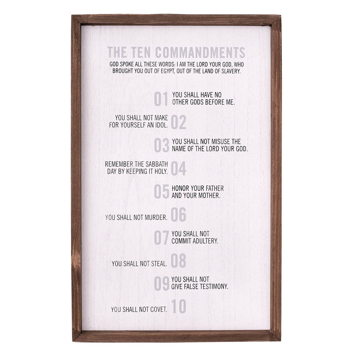 Plaque-10 Commandments-Exodus 20:2