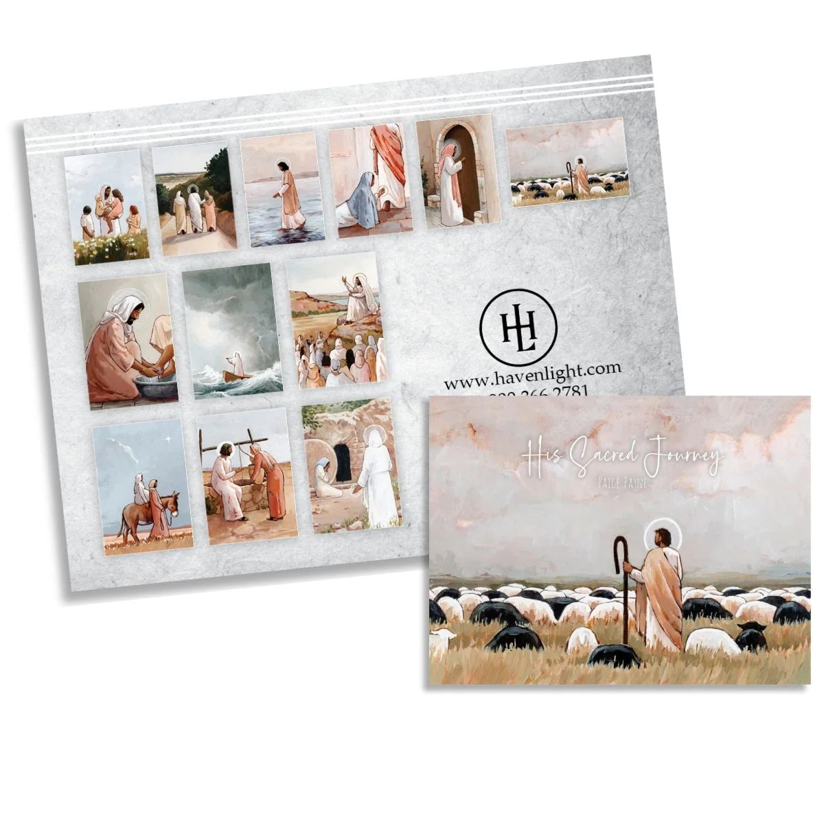 Prints-"His Sacred Journey"-Mini Pack of 12 asst. Cards-PP1035933