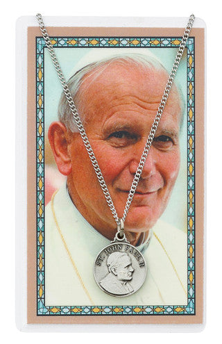 Necklace-St John Paul-W/Prayer Card-18"