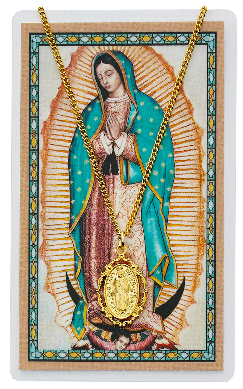 Necklace-GP-18"-Our Lady Guadalupe-Carded