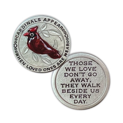 Pocket Token-Red Epoxy-Cardinals Appear