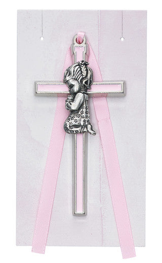 Cross/Crib/Girl/Pink/Silver