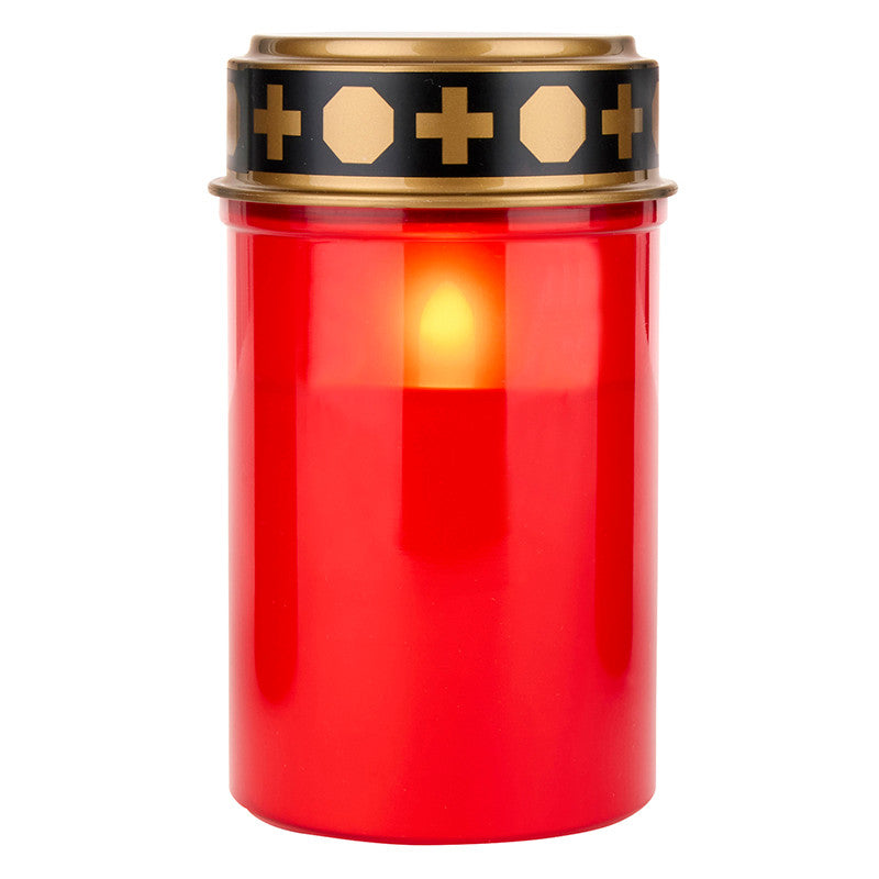 Candle-LED-Red-Indoor Outdoor-Memorial-5"