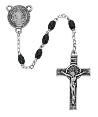 Rosary/Black/St Benedict