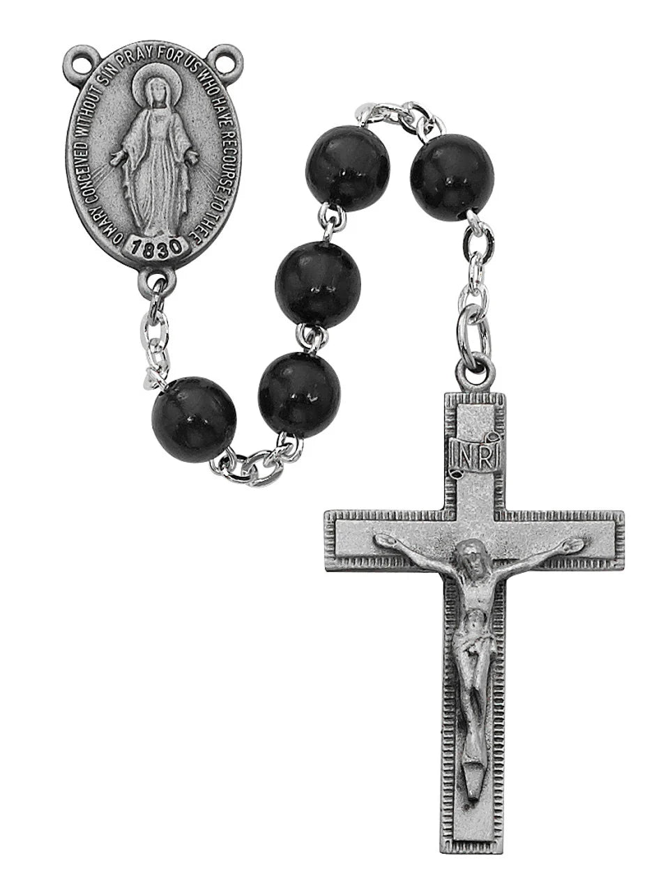 Rosary/Black/Wood/R434LF