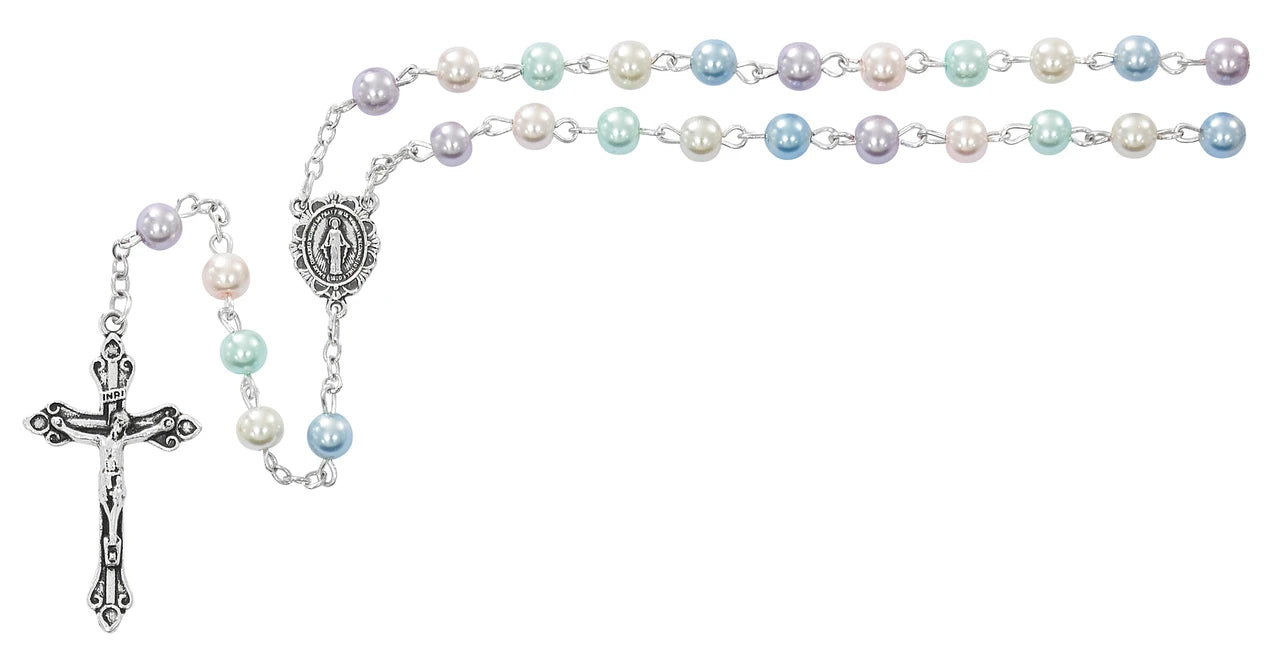 Rosary/6MM/Multicolor Pearl/Miraculous