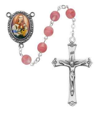 Rosary-Frosted Pink-Dymphna-7mm