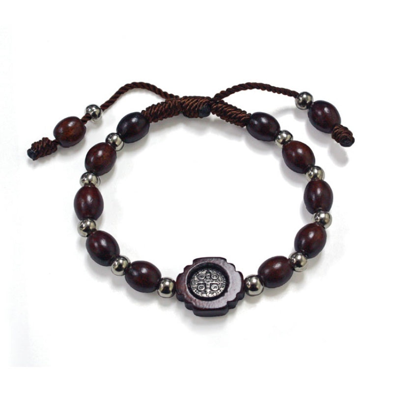 Bracelet-St Benedict-Wood-Cord