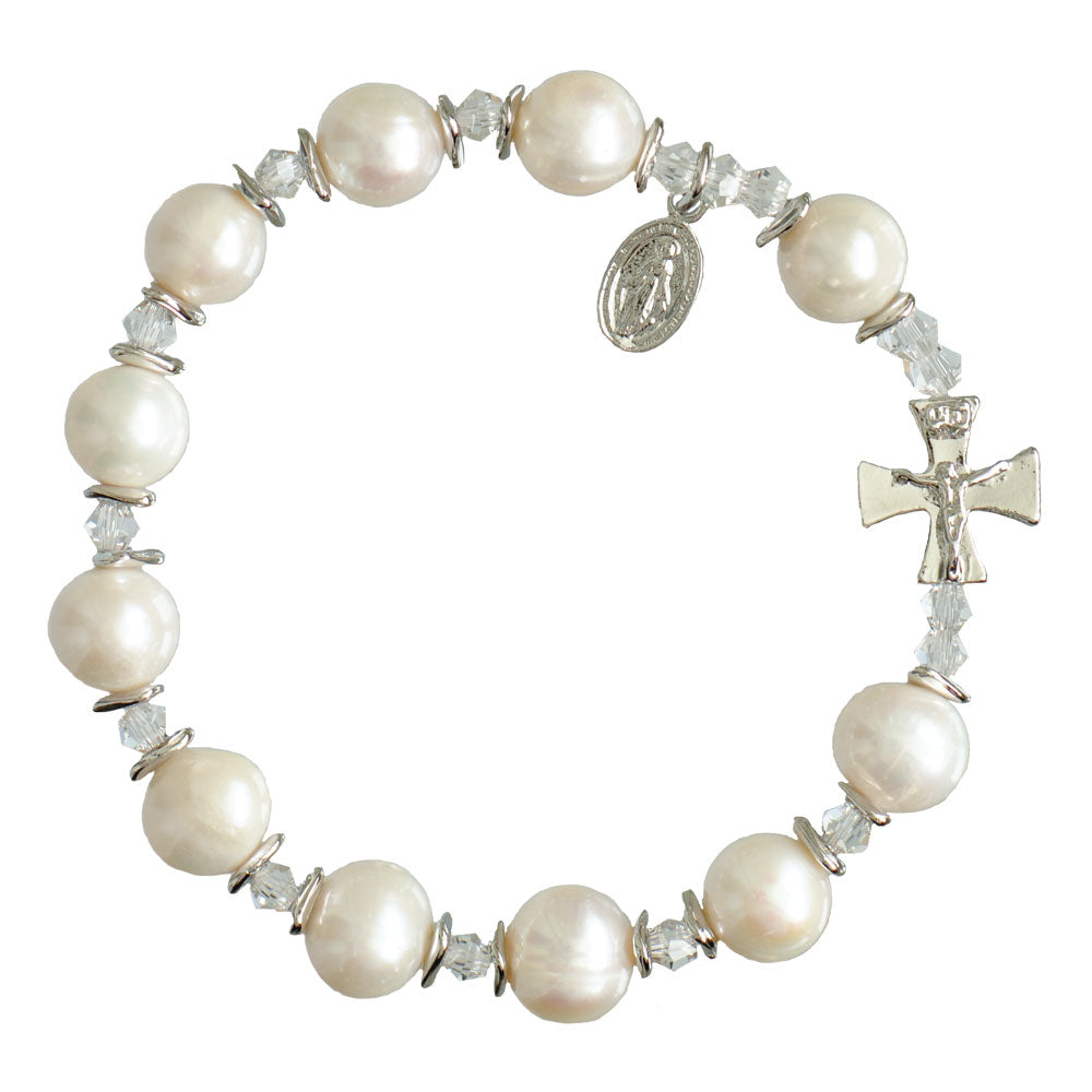 Bracelet-Rosary-10mm-Pearl