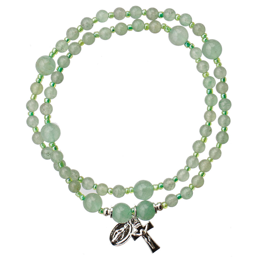 Bracelet-Rosary-Twist-Green Jade